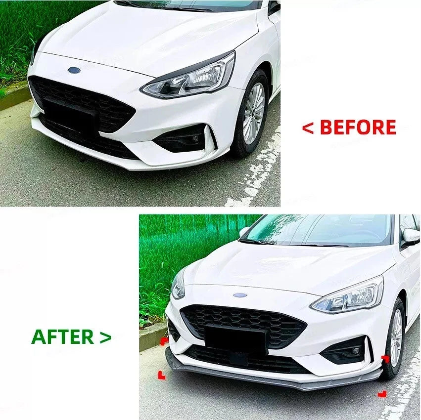 Ford Focus Mk4 ST-Line 2019-2022 Gloss Black Front Splitter Spoiler Lip