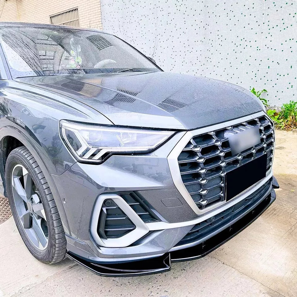 Audi Q3 S-Line 2019+ Gloss Black Front Splitter Spoiler Lip