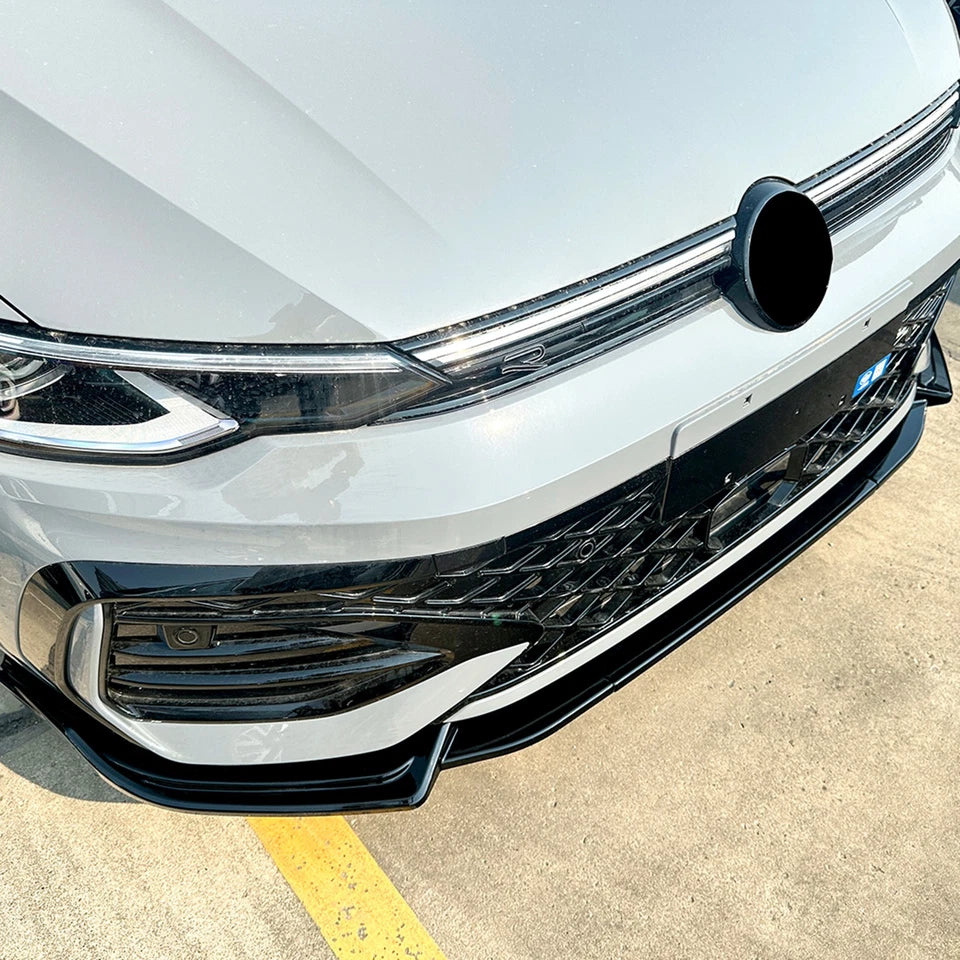 Volkswagen Golf MK8.5 GTI/GTD/R/R Line 2024+ - Gloss Black Front Splitter Spoiler Lip