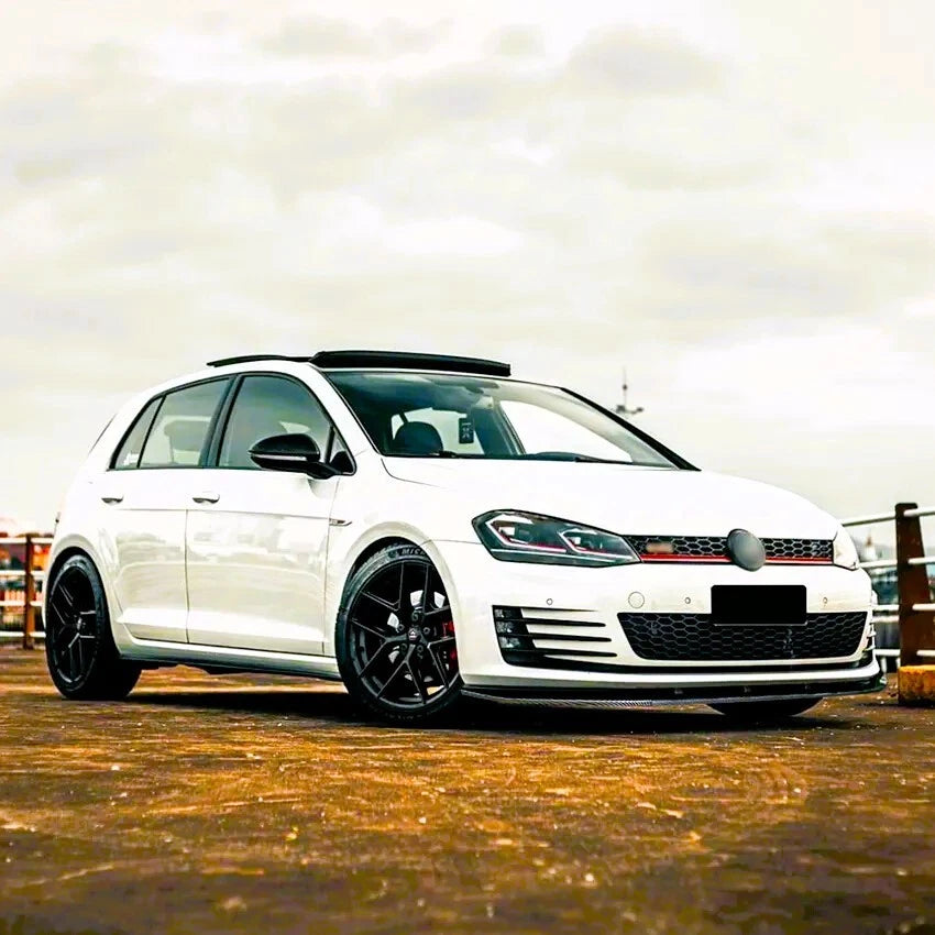 Volkswagen Golf Mk7.5 GTD/GTI/R/R Line 2017-2020 Gloss Black Front Splitter Spoiler Lip