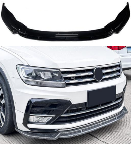 Volkswagen Tiguan Mk2 R-Line 2017-2020 Gloss Black Front Splitter Spoiler Lip