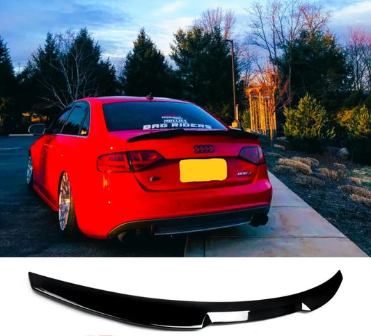 Audi A4 B8 Gloss Black Rear M4 Style Boot Lip Spoiler Wing PREFACELIFT 2008-2012