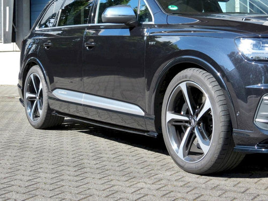 AUDI Q7 S LINE / SQ7  MK2 2016-2020 - MAXTON SIDE SKIRT SPLITTERS - GLOSS BLACK