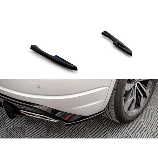 VW TOUAREG R-LINE MK3 - MAXTON REAR BUMPER SIDE SPLITTERS GLOSS BLACK