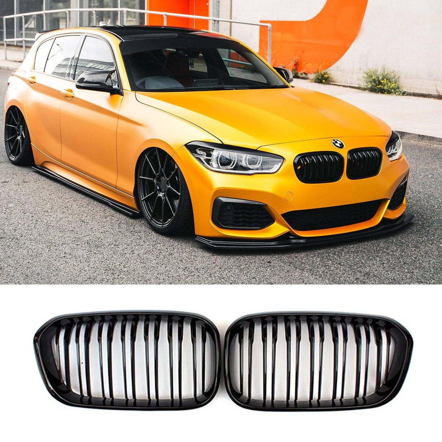 BMW 1 Series LCI F20 F21 2015-2019 Gloss Black Full Body Kit - 3 Diffuser Options