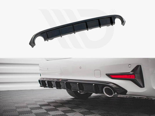 BMW 3 SERIES  G20 2018 + MAXTON REAR DIFFUSER STANDARD MODELS NON M SPORT - GLOSS BLACK