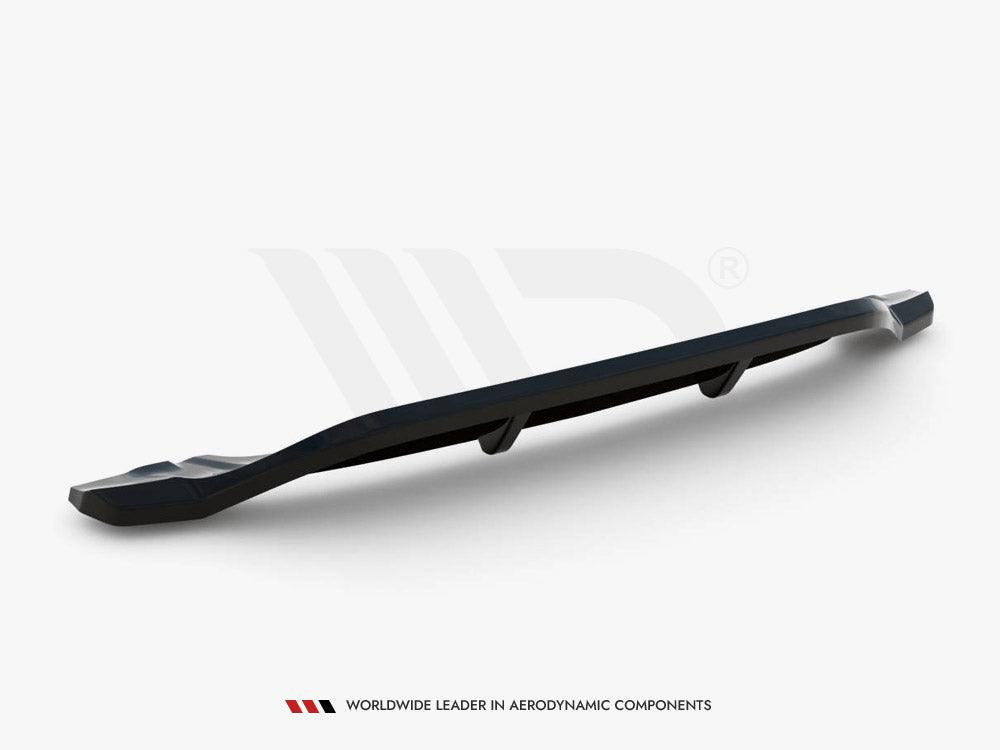 BMW X3 M40I / M40D G01 CENTRAL REAR SPLITTER (VERTICAL BARS) GLOSS BLACK - MAXTON