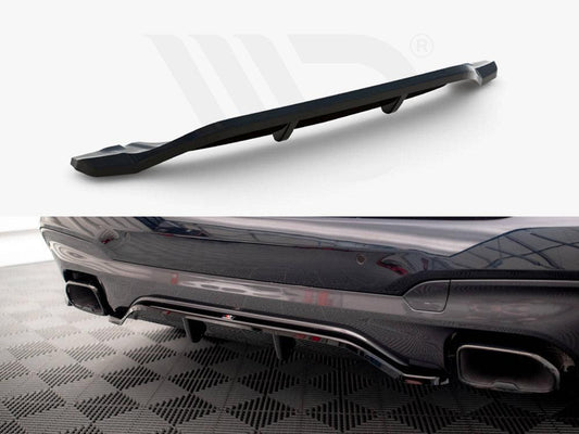 BMW X3 M40I / M40D G01 CENTRAL REAR SPLITTER (VERTICAL BARS) GLOSS BLACK - MAXTON