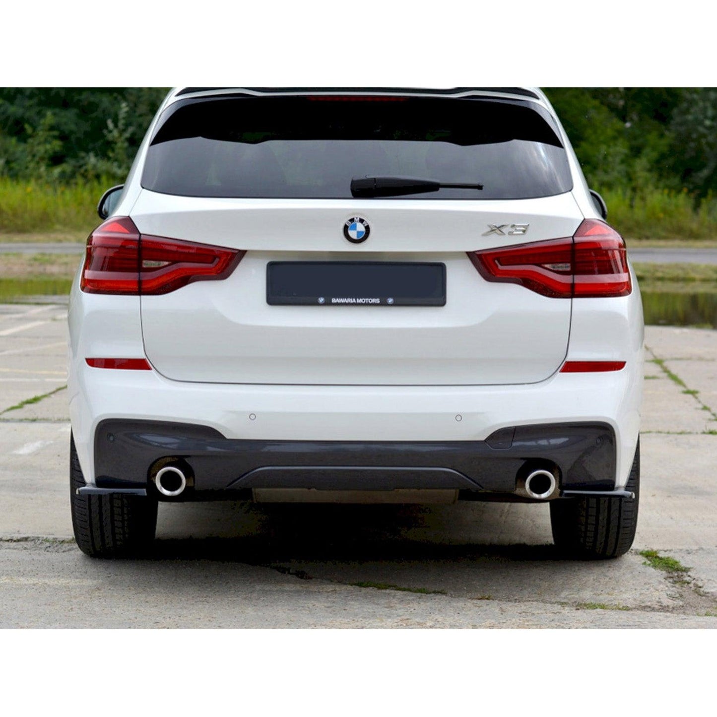 BMW X3 G01 2018+ - MAXTON REAR BUMPER CORNER SPLITTERS SPATS - GLOSS BLACK