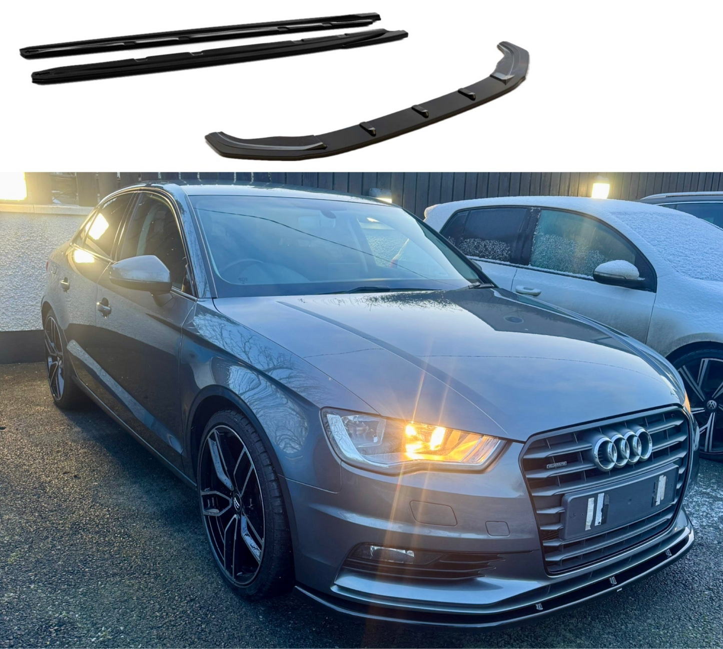 Audi A3 8V 2012-2017 Gloss Black Lip Kit - For Standard Model