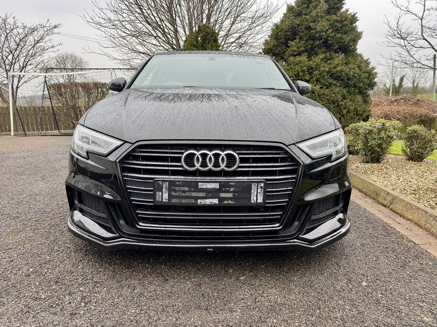 Audi A3 8V 2017-2020 Gloss Black Front Splitter - For S-Line Model