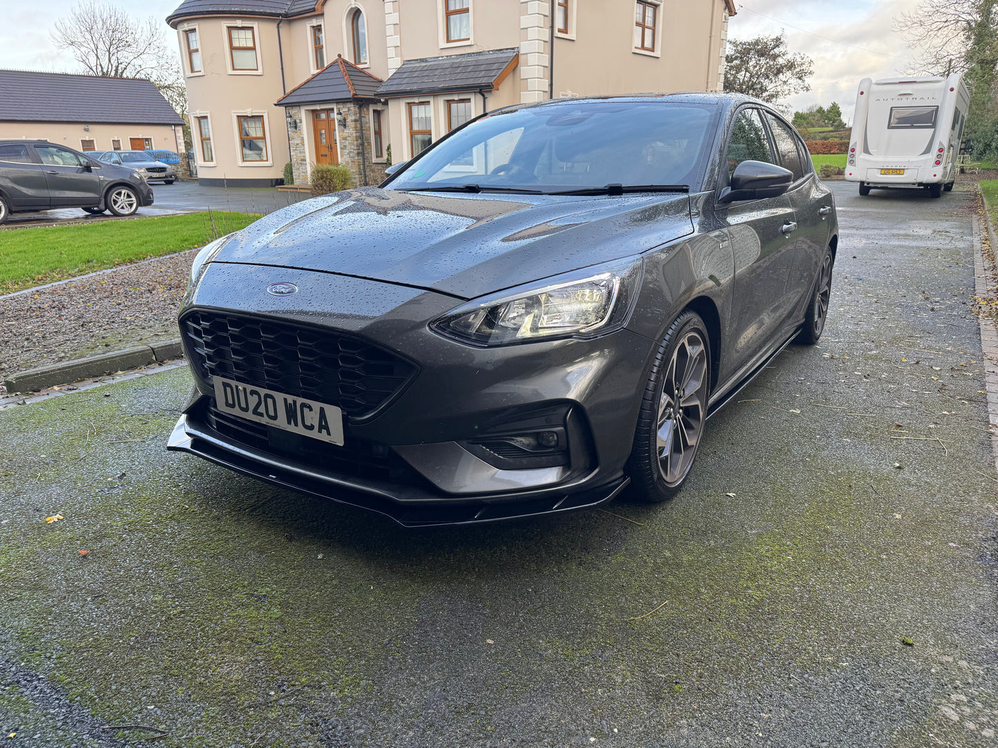 Ford Focus Mk4 ST-Line 2019-2022 Gloss Black Side Skirt Lip