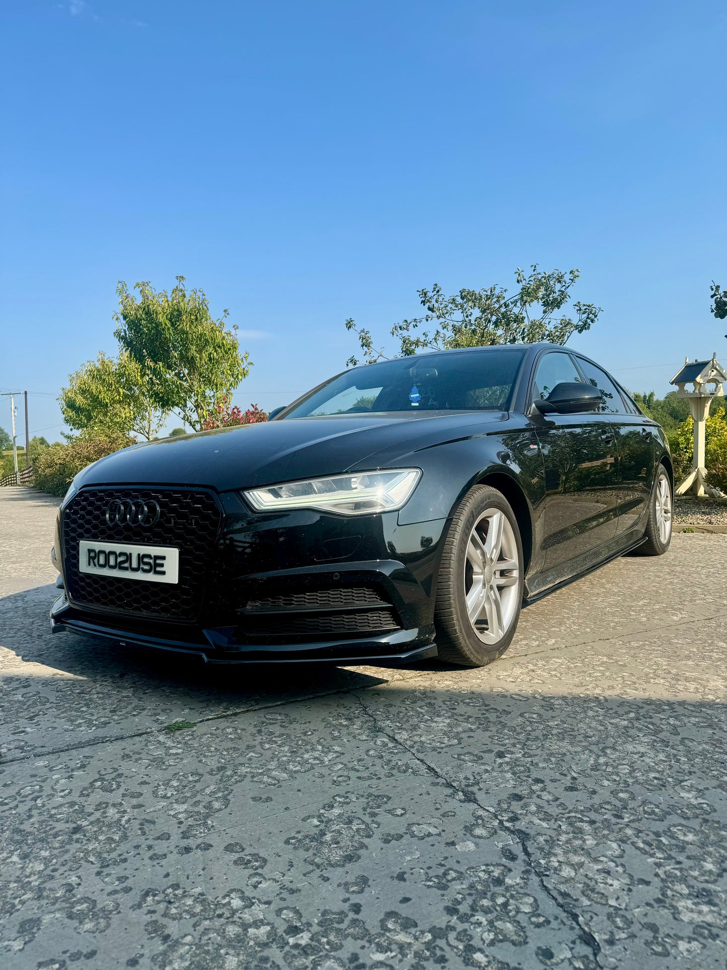 Audi A6 C7/7.5 2011-2018 S-Line Gloss Black Front Splitter