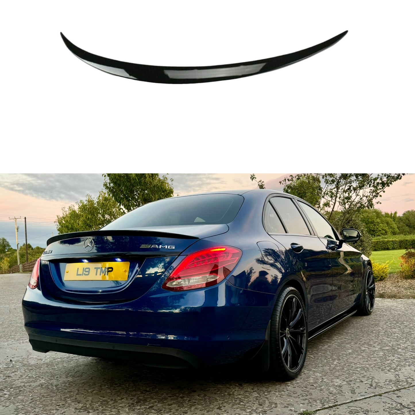 Mercedes C-Class W205 Gloss Black Rear Spoiler - For All Models