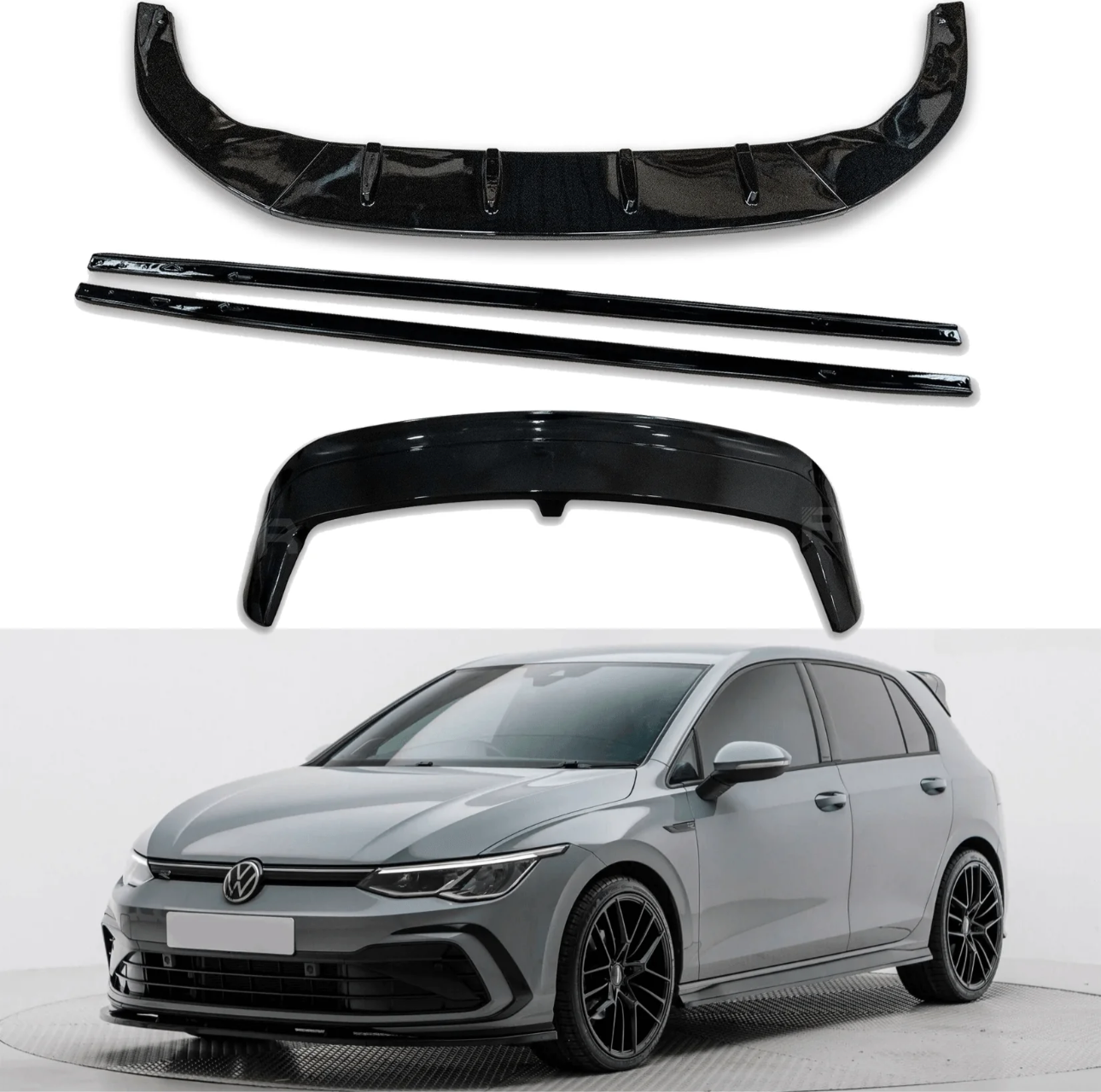 Volkswagen Golf MK8 2020+ Gloss Black Kit - For GTI GTD & R LINE MODELS