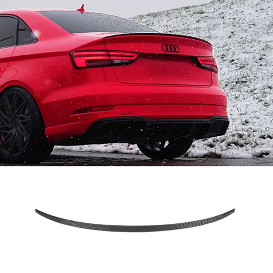 Audi A3 8V Saloon 2014-2020 S3 Style Rear Spoiler Lip Gloss Black