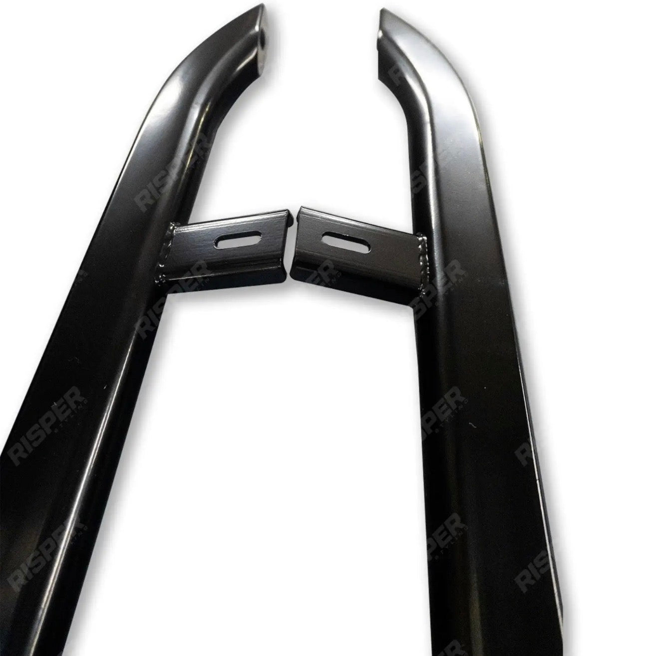 VW TRANSPORTER T5 & T6 SWB 2003-2023 TRAPEZOID SIDE BARS IN GLOSS BLACK