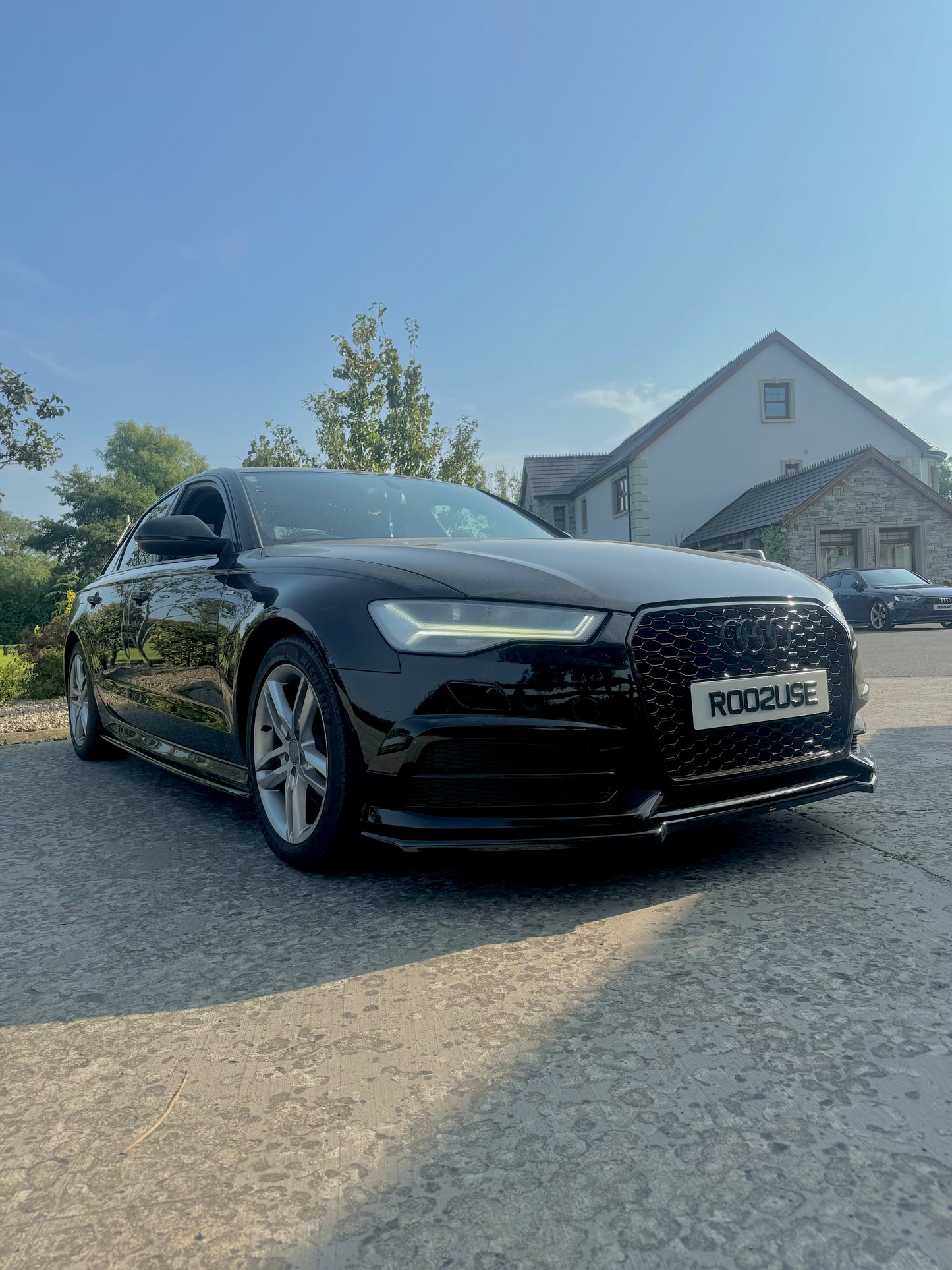 Audi A6 C7/7.5 2011-2018 S-Line Gloss Black Front Splitter