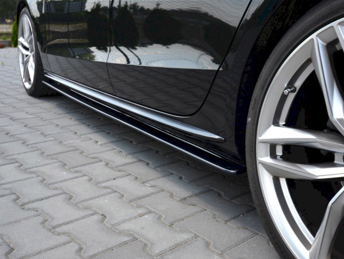 Audi A5/S5 B8 2009-2016 Side Skirts Lip in Gloss Black