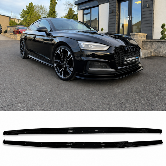 Audi A5/S5 B9 2016-2019 Gloss Black Side Skirt Extensions