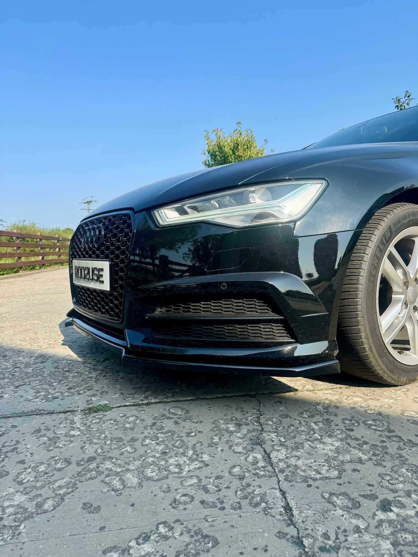 Audi A6 C7/7.5 2011-2018 S-Line Gloss Black Front Splitter