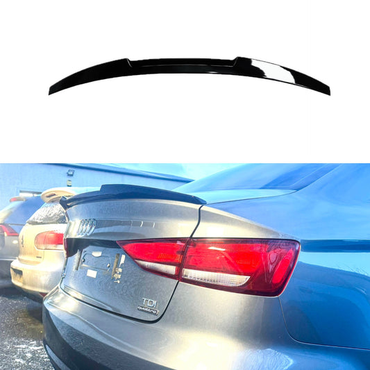 Audi A3 8V 2012-2020 Gloss Black "M4 Style" Boot Spoiler - For All Saloon Models