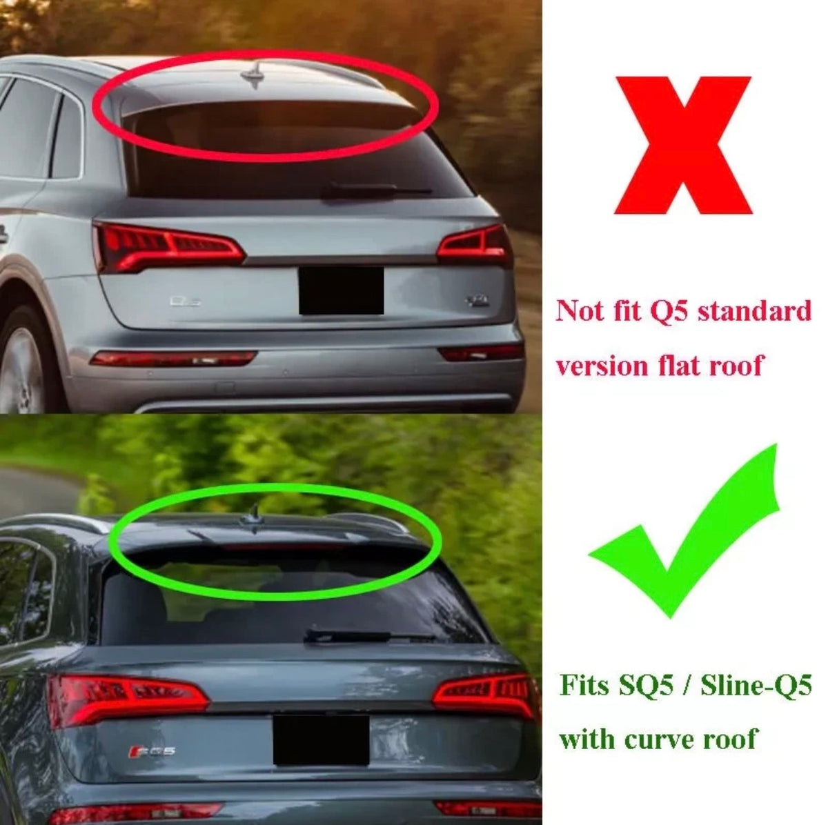 Audi Q5 2017-2019   2020-2024 S-Line Sportback Upper Boot Spoiler