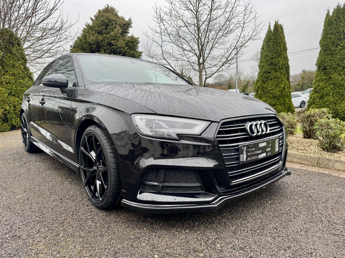 Audi A3 8V 2017-2020 Gloss Black Front Splitter - For S-Line Model