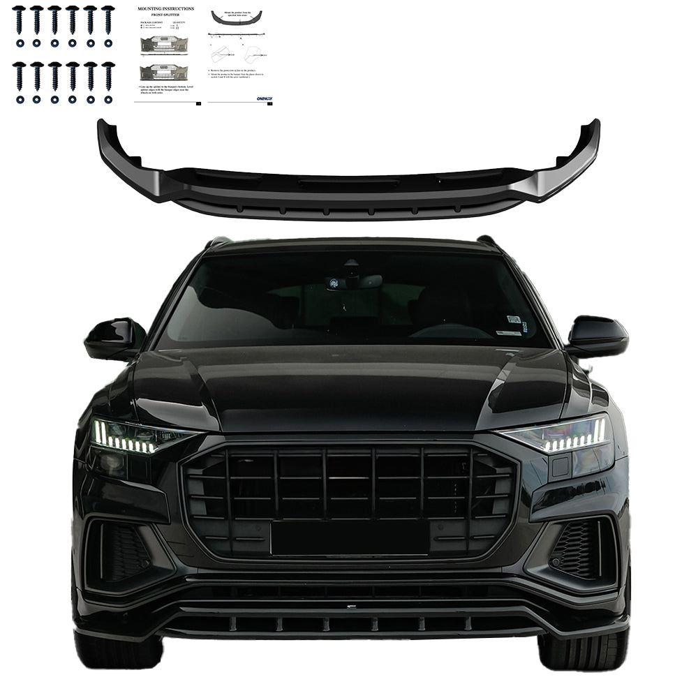 Front Splitter compatible with AUDI SQ8 / Q8 S-Line Mk1 2018-2023
