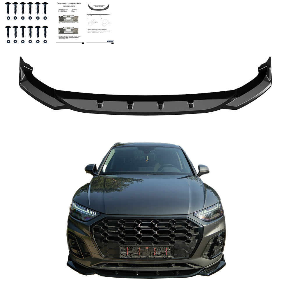 Front Splitter for AUDI SQ5 / Q5 S-Line ( SUV / Sportback ) Mk2 Facelift 2020-2024