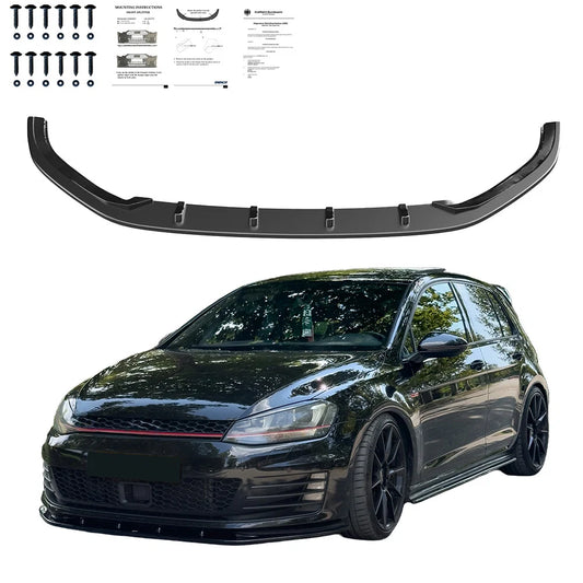 Volkswagen Golf Mk7 2013-2017 Gloss Black Front Splitter - GTI/GTD/R-Line