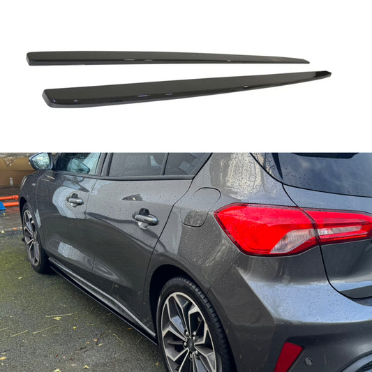 Ford Focus Mk4 ST-Line 2019-2022 Gloss Black Side Skirt Lip