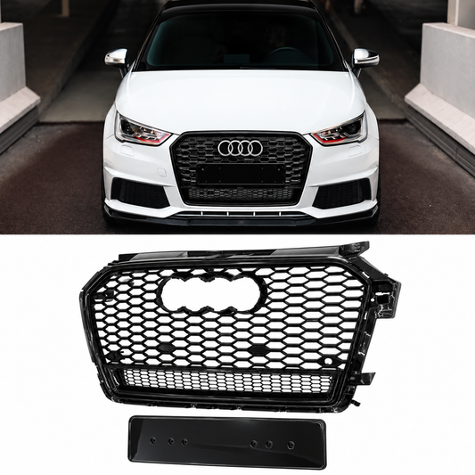 Audi A1 8X 2016-2018 RS Style Gloss Black Honeycomb Grill