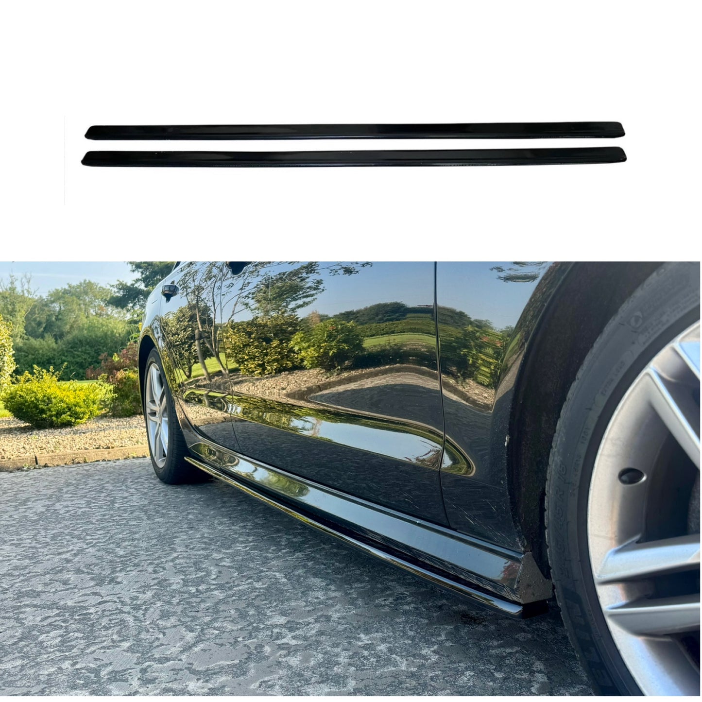 Audi A6 C7/7.5 2011-2018 Gloss Black Side Skirts