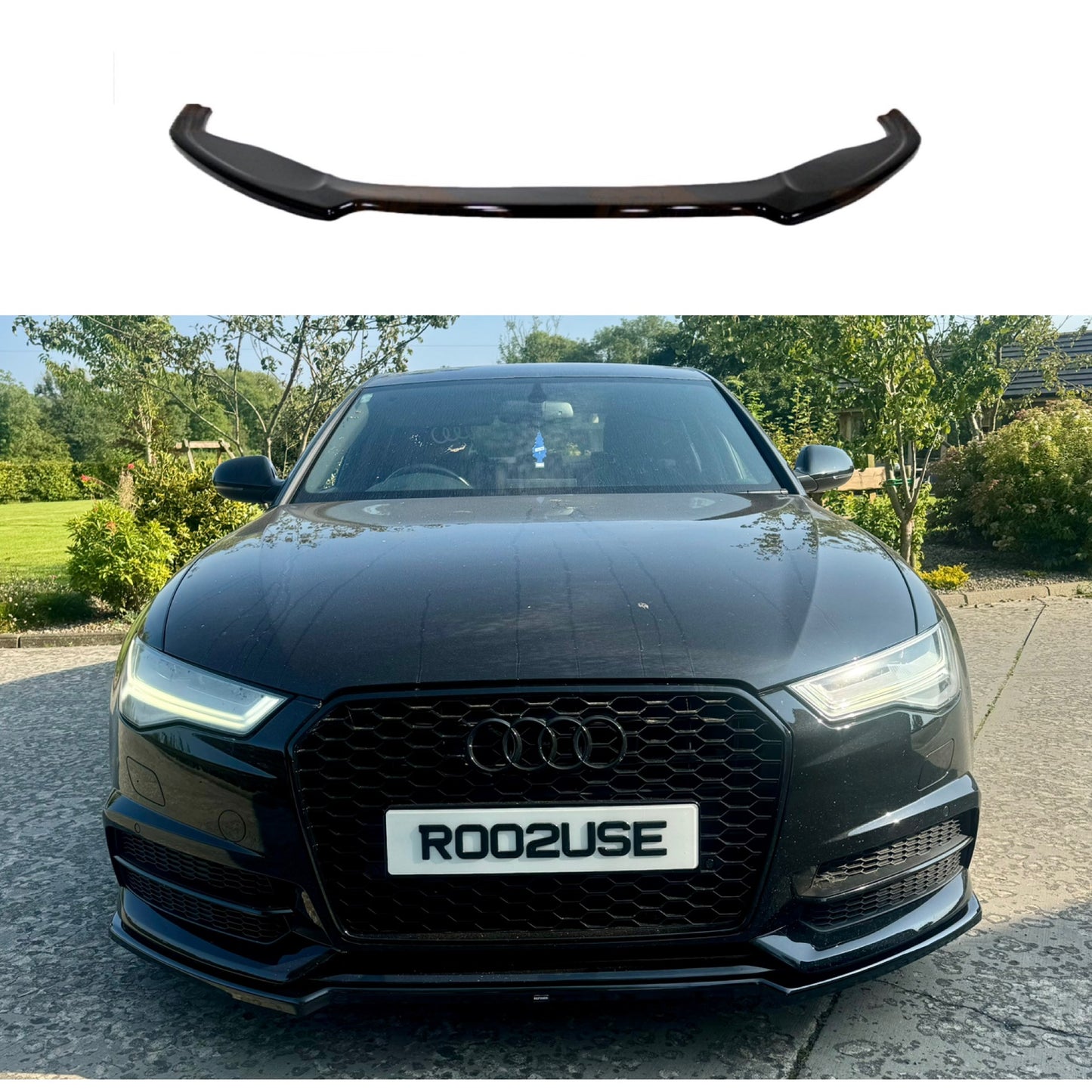 Audi A6 C7/7.5 2011-2018 S-Line Gloss Black Front Splitter