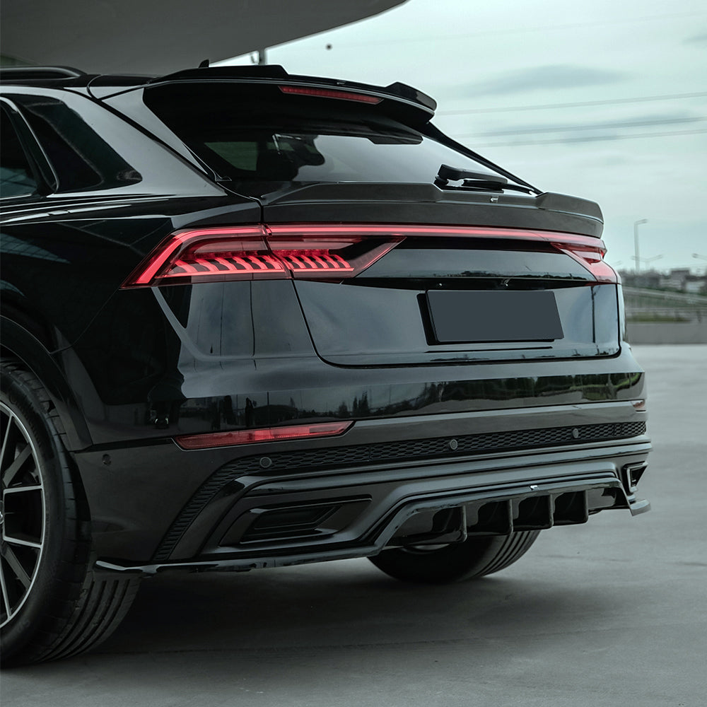 Rear Diffuser with Spats compatible with AUDI Q8 S-Line Mk1 2018-2023