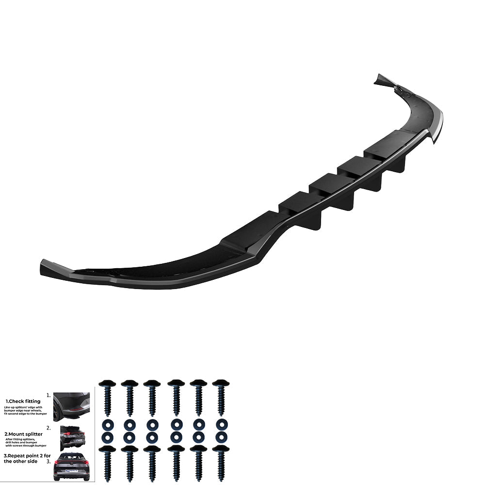 Rear Diffuser with Spats compatible with AUDI Q8 S-Line Mk1 2018-2023