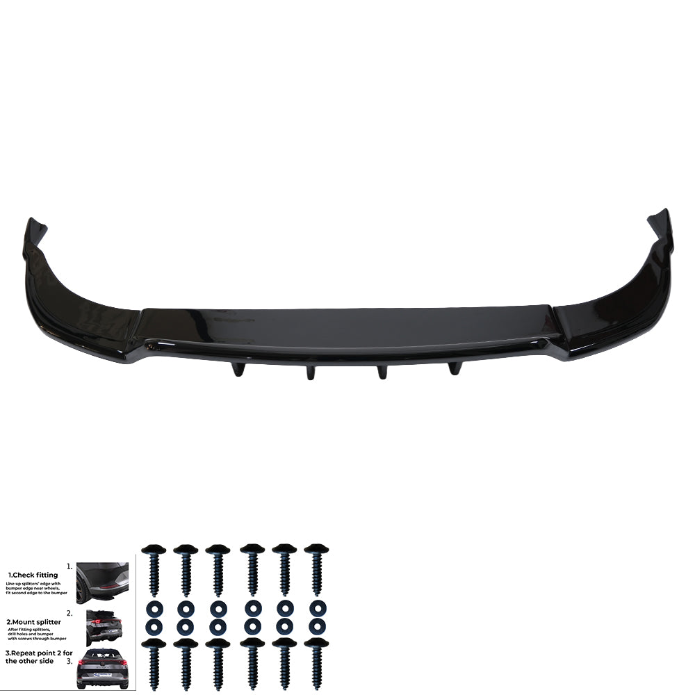 Rear Diffuser with Spats compatible with AUDI Q8 S-Line Mk1 2018-2023