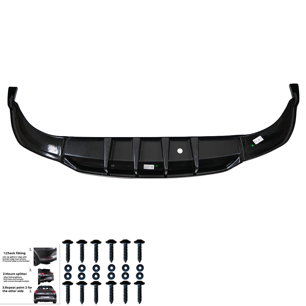 Rear Diffuser with Spats compatible with AUDI Q8 S-Line Mk1 2018-2023