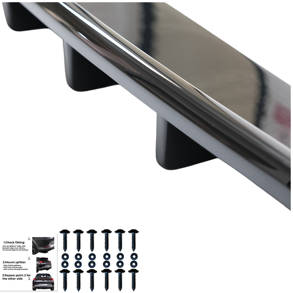 Rear Diffuser with Spats compatible with AUDI Q8 S-Line Mk1 2018-2023