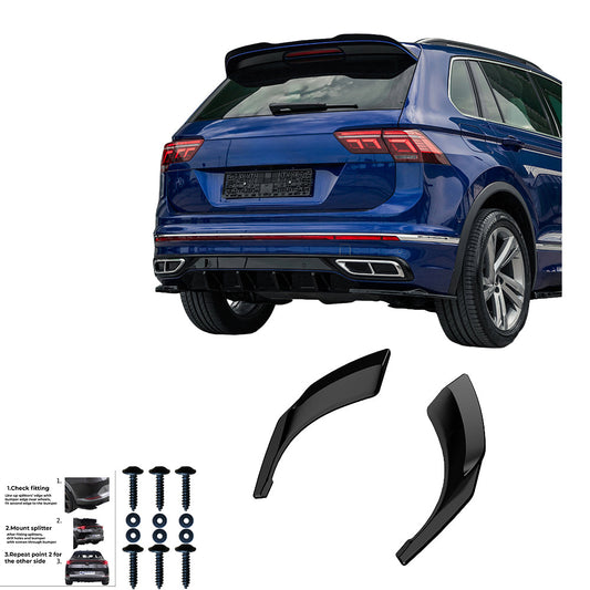 Rear Side Splitters for VW VOLKSWAGEN Tiguan R-Line MK2.5 2020-2024