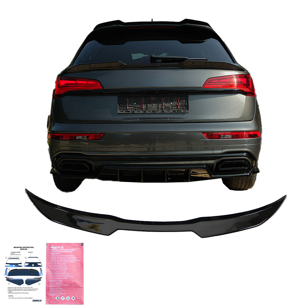 Trunk Spoiler compatible with AUDI Q5 S-Line SUV Mk2 Facelift 2020-2024