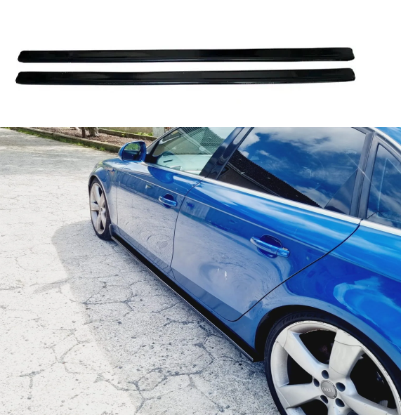 Audi A4/S4 B8 2008-2016 Side Skirts in Gloss Black