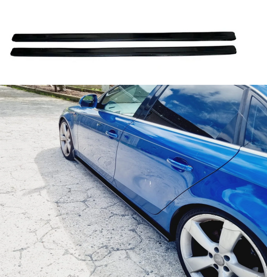 Audi A4/S4 B8 2008-2016 Side Skirts in Gloss Black