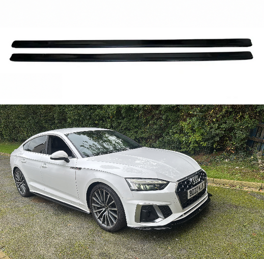 Audi A5/S5 B9/B9.5 2016-2024 Gloss Black Side Skirts