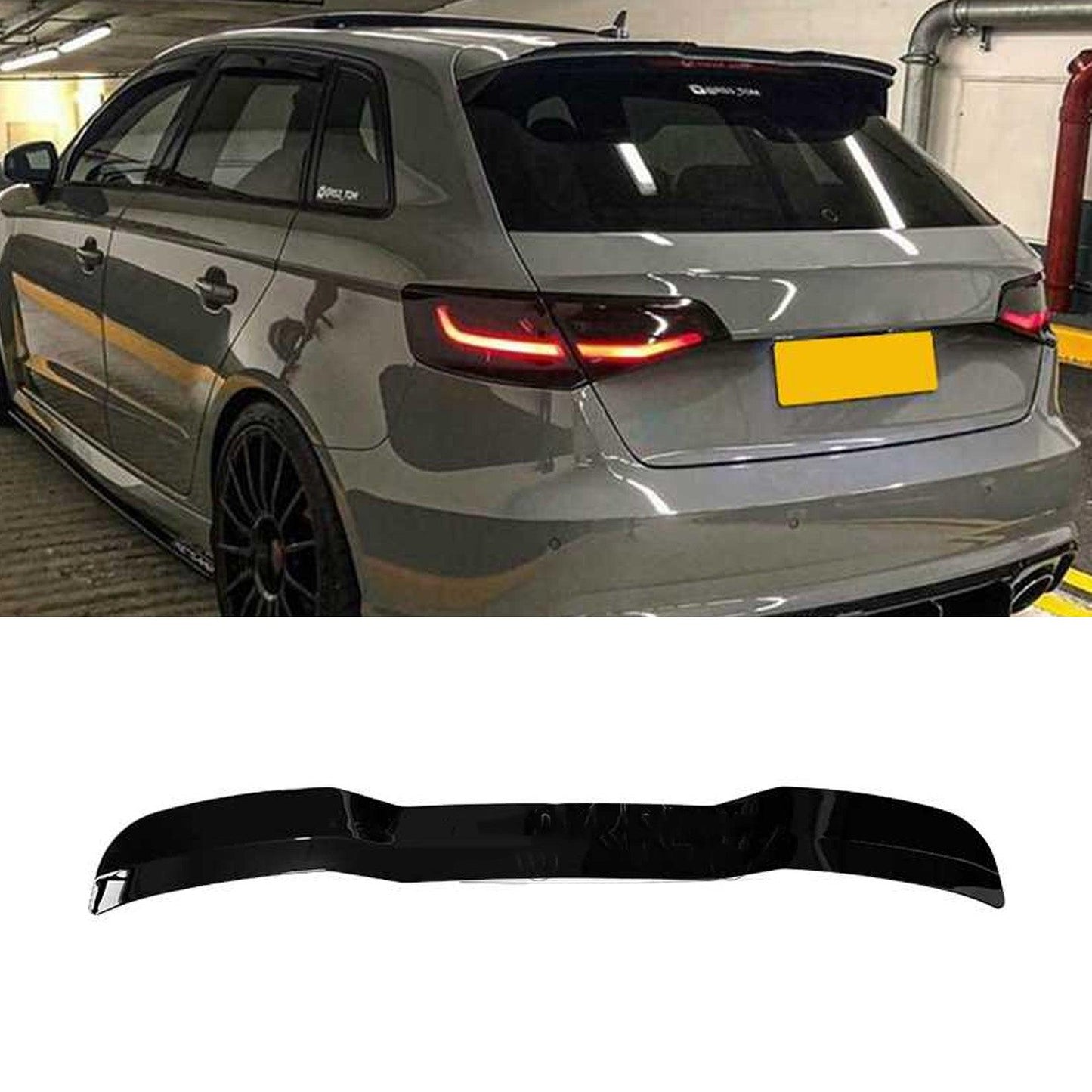 Audi A3 (8V) 2014-2020 Gloss Black Hatch Rear Spoiler Cap