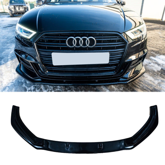 Audi A3 S-Line/S3 8V Facelift 2016-2020 Gloss Black Front Splitter Lip