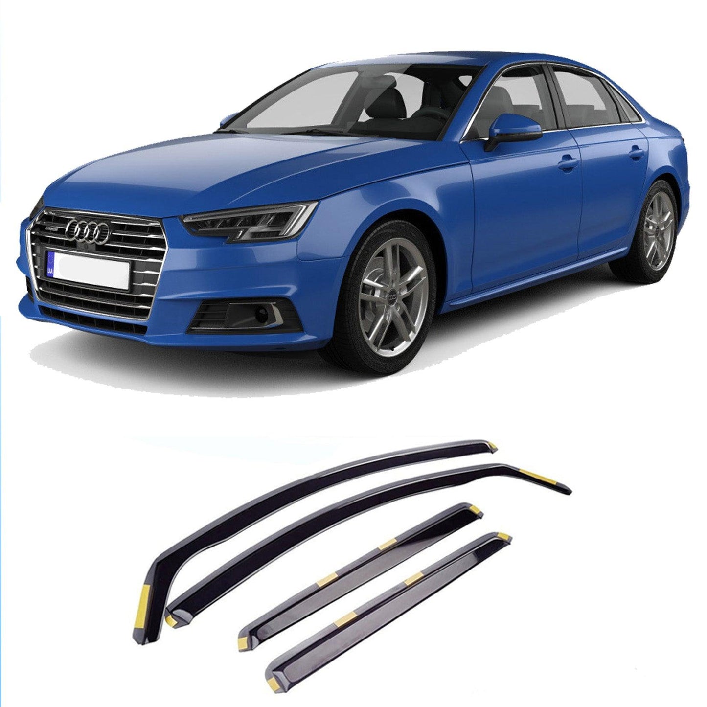 Audi A4 B9 2016+ STX Dark Smoke 4PC Internal Wind Deflectors