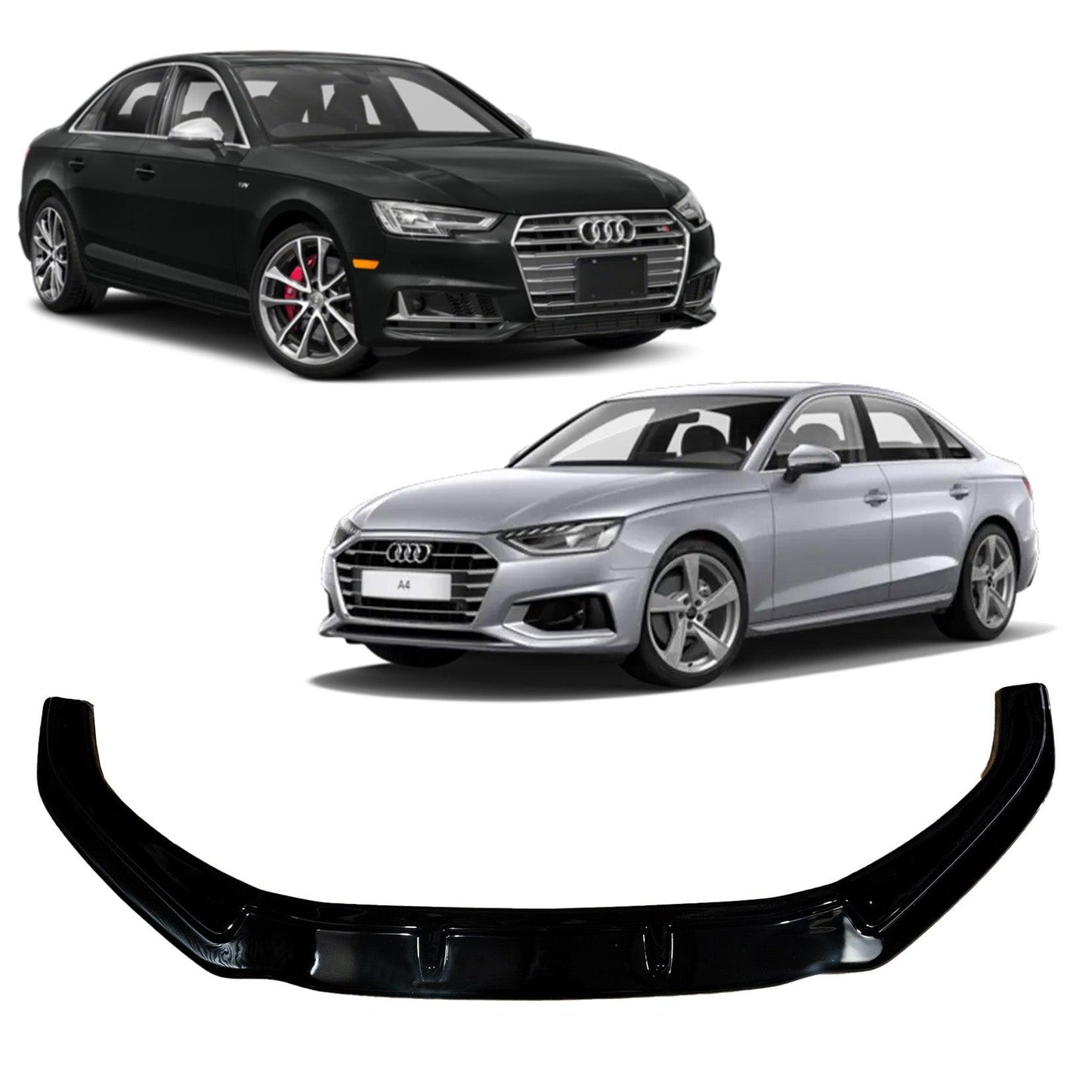 Audi A4 B9 S-Line/S4 2015-2019 Gloss Black Front Splitter Lip