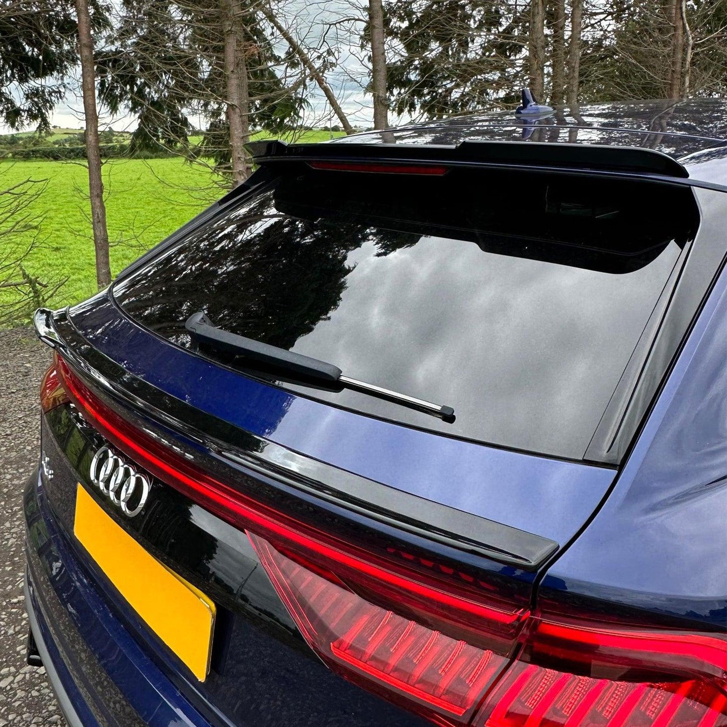 Audi Q8 2018+ Gloss Black Lower Spoiler Lip Extension